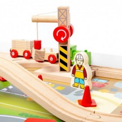 Комплект влакче с релси и маса Bigjigs (50 части)  - BJT550 - изглед 9
                  