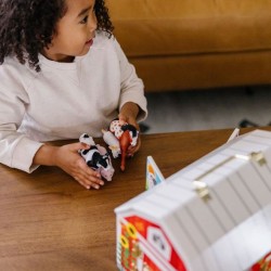 Детска дървена играчка Melissa and Doug Хамбар с врати и ключалки + 4 животни - 000772025645 - изглед 6
                  