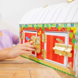 Детска дървена играчка Melissa and Doug Хамбар с врати и ключалки + 4 животни - 000772025645 - изглед 9
                  