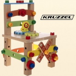 Дървено столче за деца за самостоятелно сглобяване Kruzzel - KRU22506 - изглед 11
                  