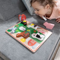 Дървен пъзел Melissa&Doug Селскостопански животни, 8 ч. - 000772037235 - изглед 6
                  