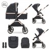 Детска комбинирана количка Lorelli REYA 2в1 с кош за новородено Black JASPER