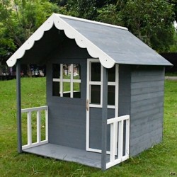 Дървена Детска Къща GINGER HOME, 139x143.5x149 см, за Игри на Открито в Двора и Градината - C1084 - изглед 7
                  