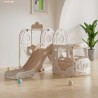 Детски център за игра Feelkids 4в1, Автобус в кафяв цвят