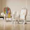 Детска дъска Feelkids 2в1 с конструктор 60 части и стол, Кафяво зайче