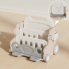 Детски подвижен органайзер Feelkids с дъска за рисуване - Кафява кола