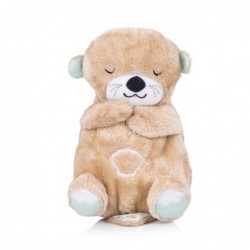 Дишаща плюшена играчка със светлина и мелодии Chipolino Видра беж - PILD02503OTB - изглед 1