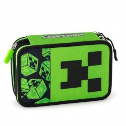 Ученически несесер с 3 отделения Minecraft Creepers - 74363 - изглед 1