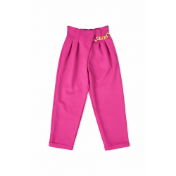 Панталони Arcobaleno със синджир fuxia - LMF2967 fuxia - изглед 1