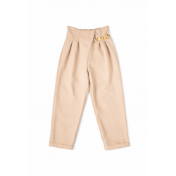 Панталони Arcobaleno със синджир беж - F2867 beige - изглед 1