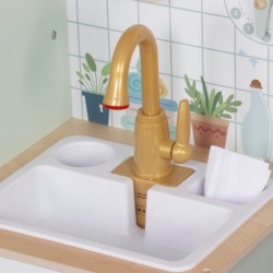 Детска Дървена Пералня 3в1 с Мивка с Течаща Вода и Сушилня GINGER HOME, 86×32×90 см - W10L030 - изглед 3
                  