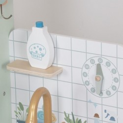 Детска Дървена Пералня 3в1 с Мивка с Течаща Вода и Сушилня GINGER HOME, 86×32×90 см - W10L030 - изглед 6
                  