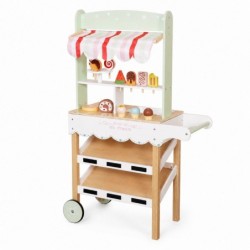 Детски Дървен Щанд за Сладолед GINGER HOME, Магазинче на Колела, MDF, 44/57x28x95.5 см, Монтесори Игра - W10A273 - изглед 3
                  
