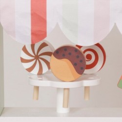 Детски Дървен Щанд за Сладолед GINGER HOME, Магазинче на Колела, MDF, 44/57x28x95.5 см, Монтесори Игра - W10A273 - изглед 7
                  