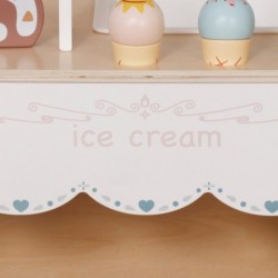 Детски Дървен Щанд за Сладолед GINGER HOME, Магазинче на Колела, MDF, 44/57x28x95.5 см, Монтесори Игра - W10A273 - изглед 9
                  