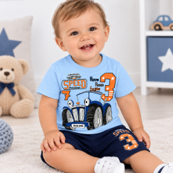 Комплект Enfant с тениска къс ръкав и къси панталони - 53180-032 - изглед 1
