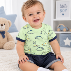 Комплект Enfant с тениска къс ръкав и къси панталони - 54430-024 - изглед 1