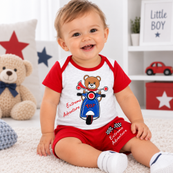 Комплект Enfant с боди къс ръкав и къси панталони - 54614-022 - изглед 1