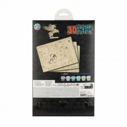 Moxy 3D пъзел Еднорог, дървен, с четка и 6 цвята боички - 6703020160 - изглед 3
                  