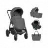 Комбинирана количка 3в1 с кош за новородено Modena Dark Grey 2027