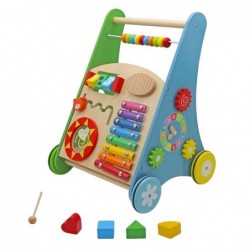 Детска Дървена Проходилка GINGER HOME с Активности, Ксилофон и Сортер, 35.1x31.3x46 см - W08J001-2 - изглед 1
