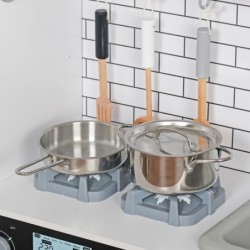 Детска Дървена Кухня GINGER HOME с Хладилник, Мивка с Течаща Вода, Микровълнова, Пералня и Електронни Функции, 97x30x94 см - W10C991 - изглед 7
                  