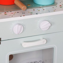 Детска Дървена Кухня GINGER HOME с Електронен Котлон, Микровълнова, Фурна, Мивка и Аксесоари, Масивно Дърво и MDF, 60x26.5x91 см - W10K066 - изглед 8
                  