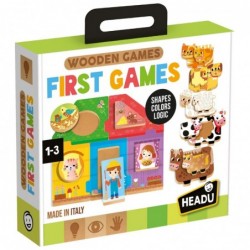 Образователна дървена игра, Headu, Първи игри - HMU63033 - изглед 1