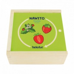 Дървена логическа игра с пъзел, Beleduc, Nawito, Плодове, 30 части - BEL11581 - изглед 1