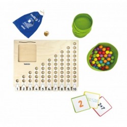 Дървена игра с топчета, Beleduc, Marbelino, Броене, 105 части - BEL21025 - изглед 1