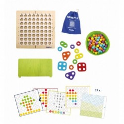 Дървена игра с топчета, Beleduc, Marbelino, Творене, 105 части - BEL21026 - изглед 1