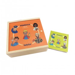 Дървена логическа игра с пъзел Beleduc Humanico, Професии, 30 части - BEL11557 - изглед 1